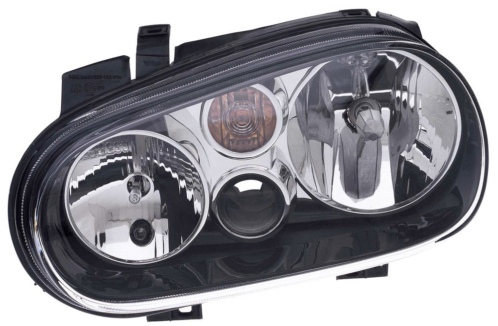 Image of VW Polo 6N 95-99 Black 1-Piece/Angeleye Headlights