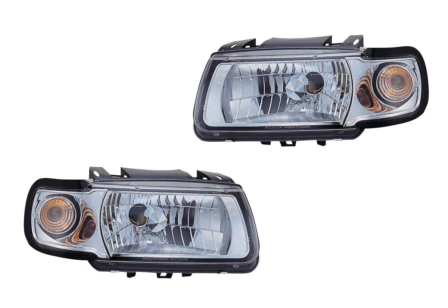 Image of VW Polo 6N 95-99 Crystal 1-Piece Headlights