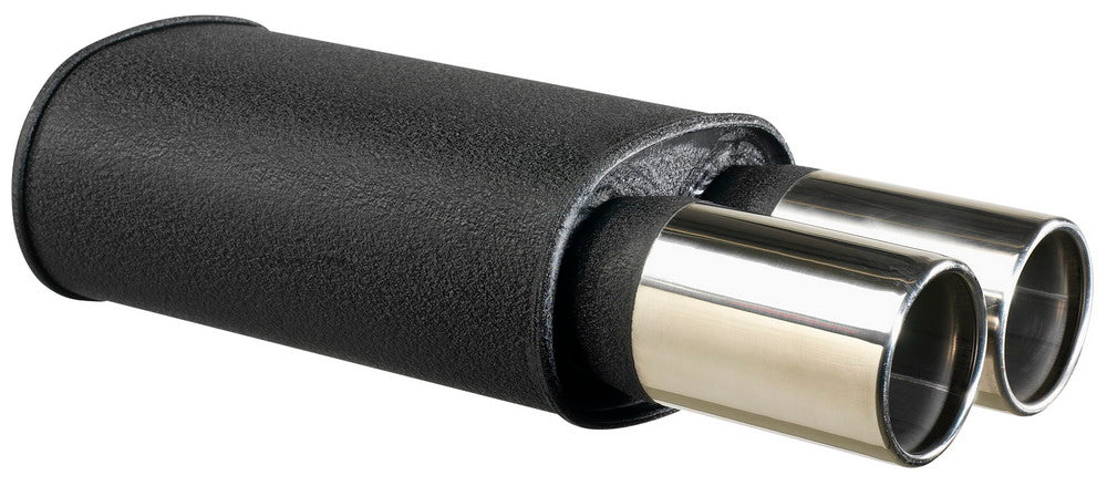 Image of Universal Black Rear Muffler 2x90mm Round [TX]