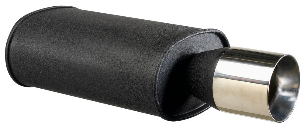 Image of Universal Black Rear Muffler 102mm Round [TX]