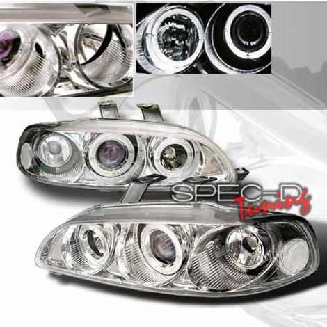 Image of Honda Civic 92-95 4D 1-delige Chrome Angeleye-koplampen Sona