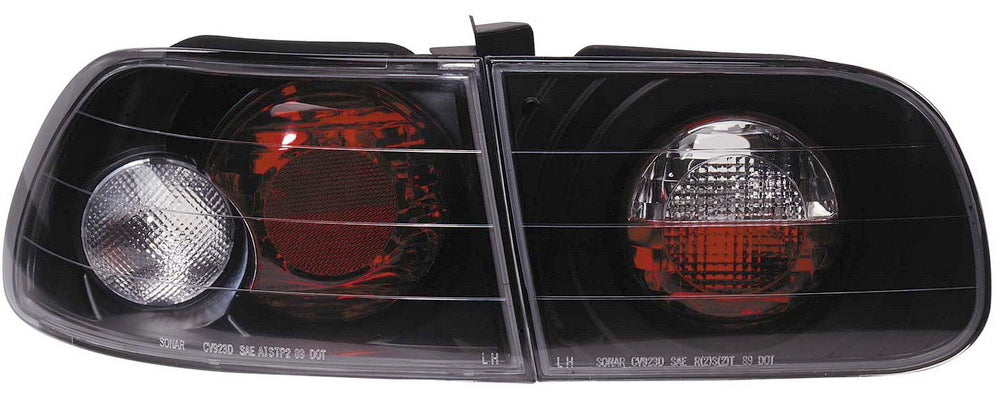 Image of Honda Civic 3D 92-95 Zwart G3 Achterlichten