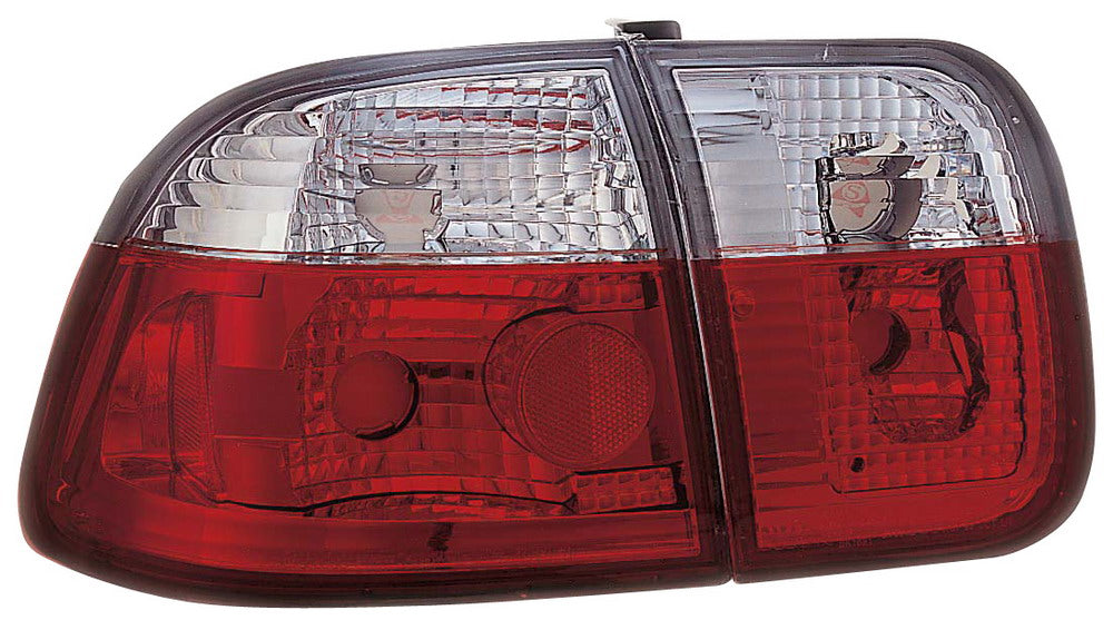 Image of Honda Civic 4D 96-00 rood/heldere achterlichten