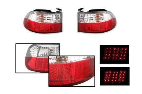 Honda-Civic-92-95-2/4D-LXS-Taillights-Red/Clear-LED