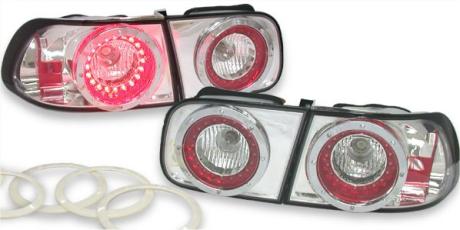 Image of Honda Civic 92-95 2/4D LXS-Taillights DEPO LED Chrome