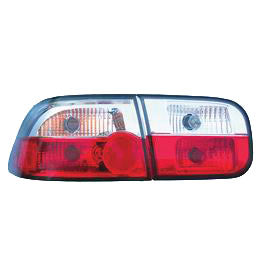 Image of Honda Civic 92-95 2/4D LXS-Taillights Hyper Red/Clear