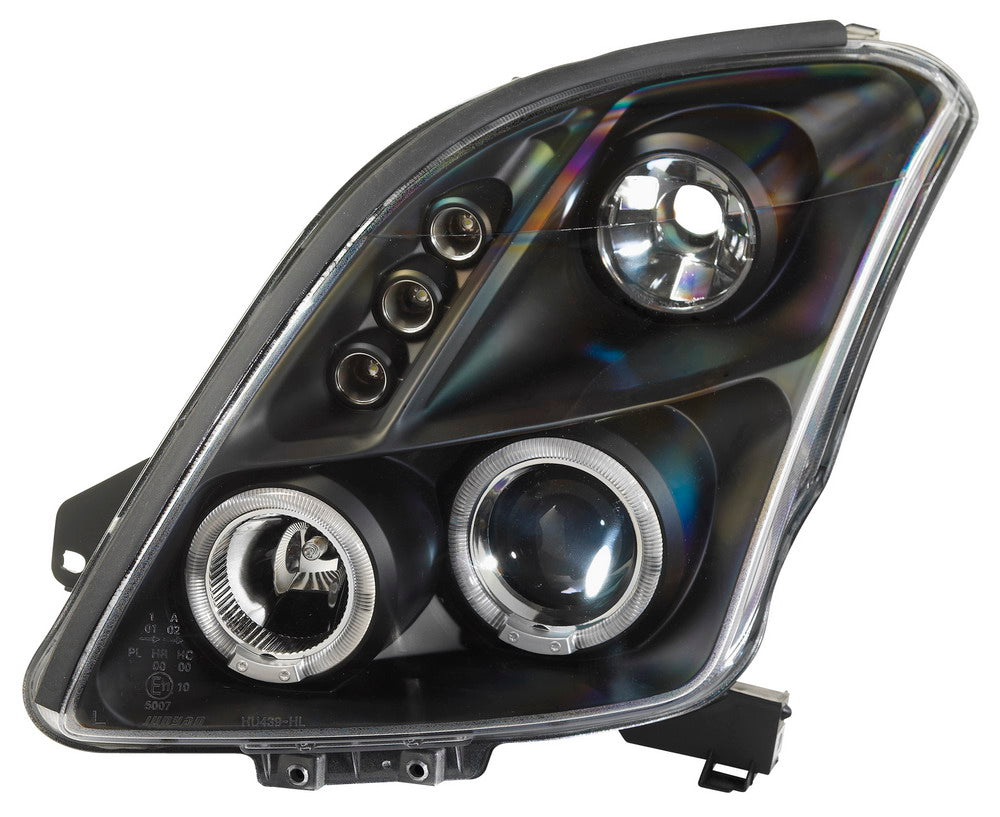 Image of Suzuki Swift 05+ zwarte Angeleye-koplampen