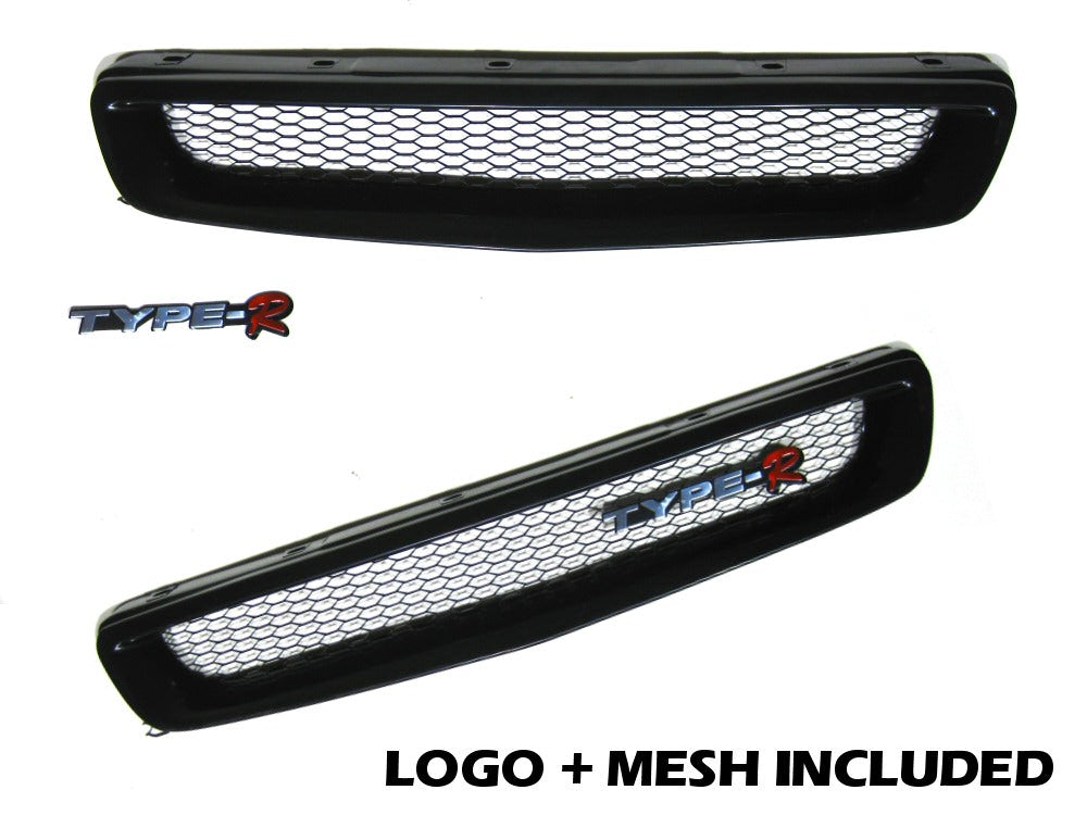 Image of Honda Civic 99-00 Type R Look ABS Grill + Alu Mesh [SIX]