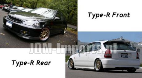 Image of Honda Civic 96-00 3D TypeR Front & Rear Lips [SIX]