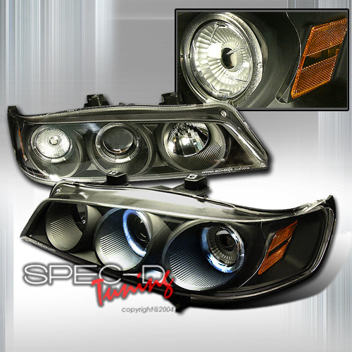 Image of Honda Accord 94-97 2D Proj. Headlights Black [SR]