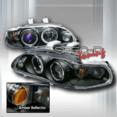 Image of Honda Civic 92-95 4D Projector Headlights Black [KS]