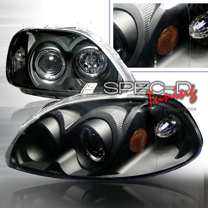 Image of Honda Civic 96-98 Projector Headlights Black [KS]