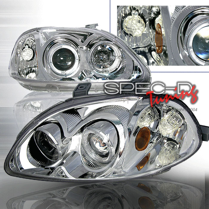 Image of Honda Civic 96-98 Projector Headlights Chrome [KS]