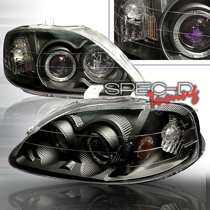 Image of Honda Civic 99-00 Projector Headlights Black [KS]