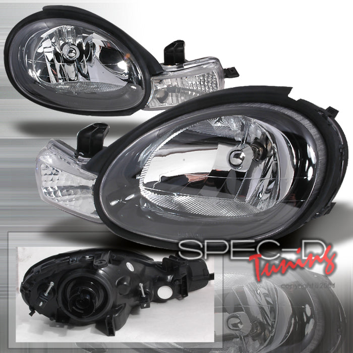 Image of Dodge Neon 00-02 Headlights Black Clear [KS]