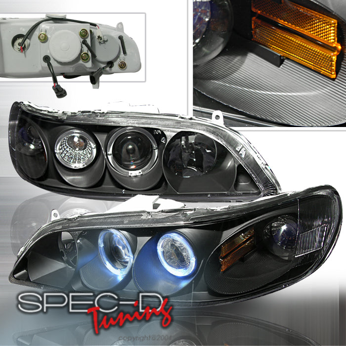 Image of Honda Accord 98-02 2D Headlights 1-Piece Black [KS]