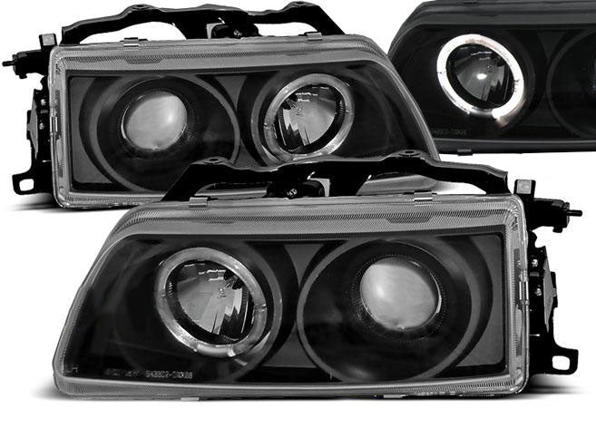 Image of Honda Civic/CRX 90-91 Proj. Headlights Black [SR]