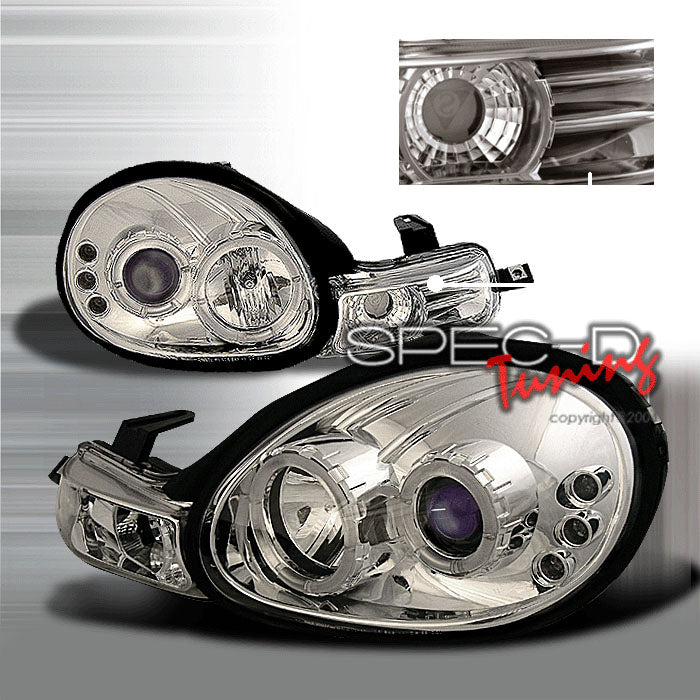 Image of Dodge Neon 00-02 Headlights 1-Piece Chrome [SR]