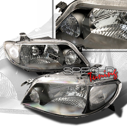 Image of Mazda Protege 5D 01-03 Headlights Black [KS]