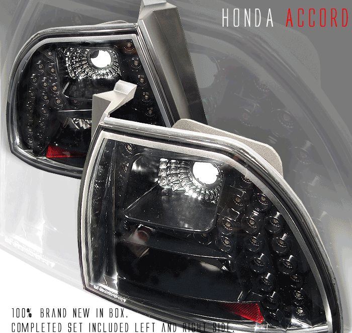 Image of Honda Accord 94-95 2D LED Taillights Black [DEPO]
