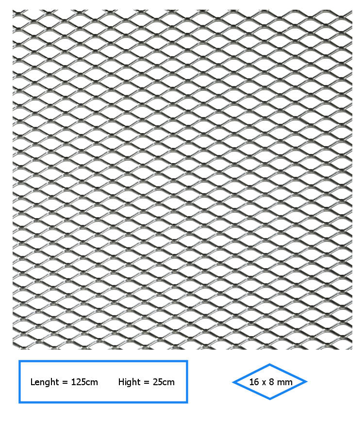 Universal-Aluminium-Racemesh-Silver-125x25cm