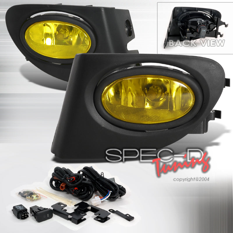 Image of Honda Civic 01-03 3D Oem Foglights JDM Yellow
