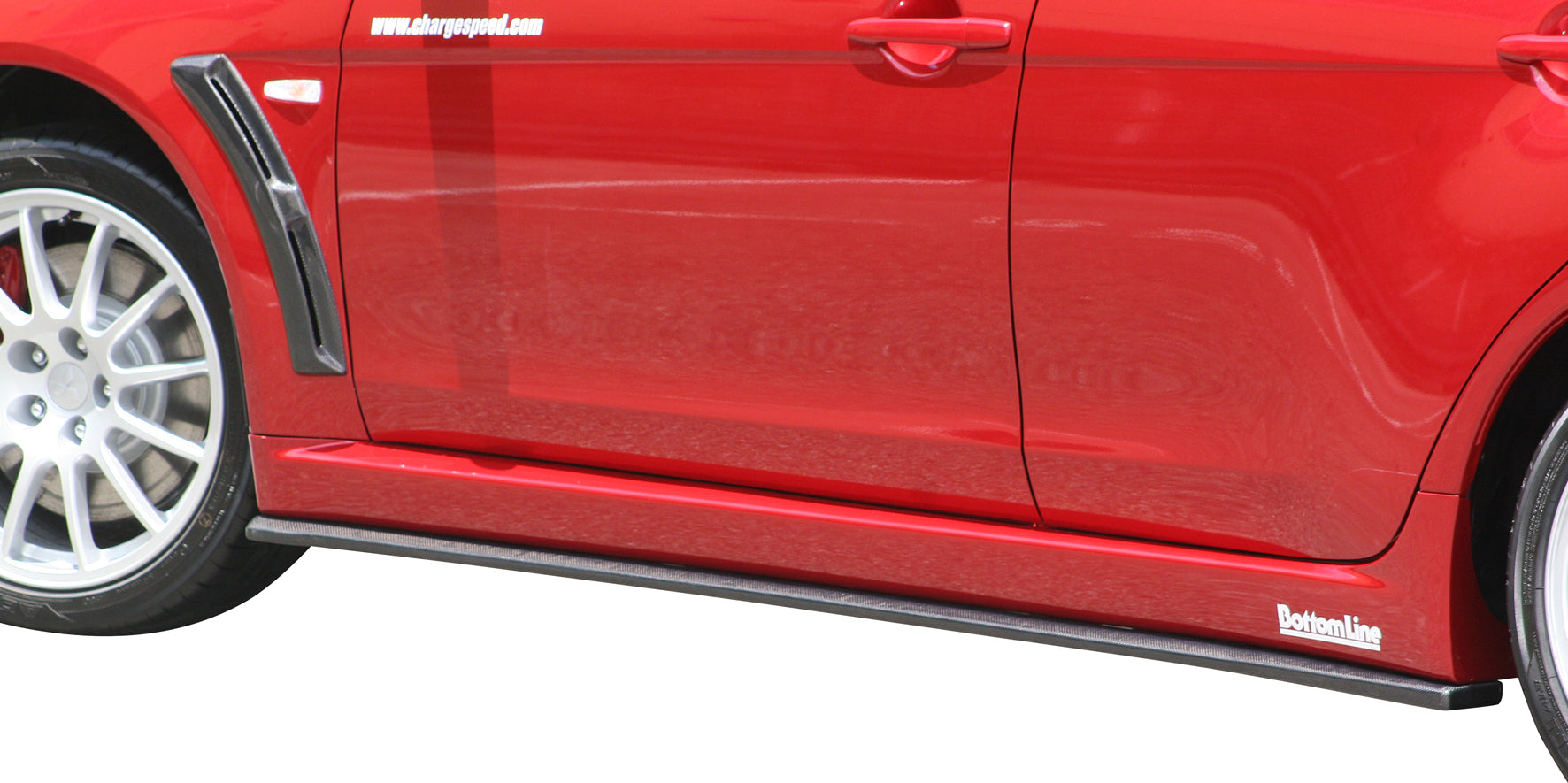 Image of Mitsubishi EVO X Chargespeed zijskirts Bottomline