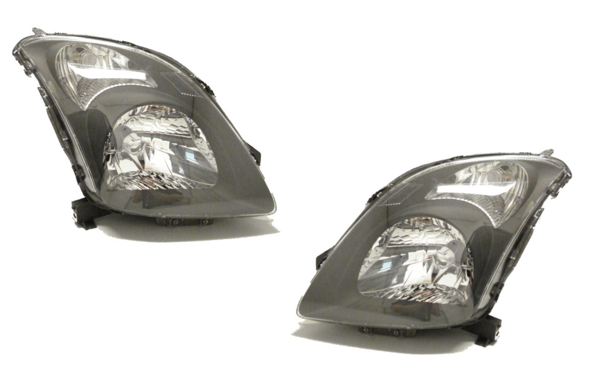 Image of Suzuki Swift 05+ Black Clear JDM Style Headlights +E-mark