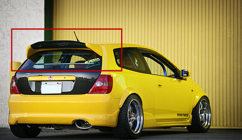 Image of Honda Civic 01-05 3D (+ Type-R) Mugen JDM Rear Spoiler