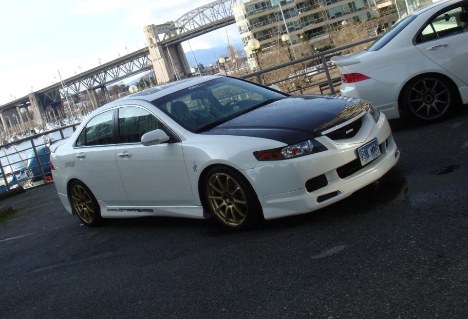 Image of Honda Accord 03-05 4D Mugen Style ABS Front Bumperlip [SIX]