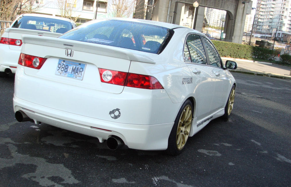 Image of Honda Accord 03-05 4D Mugen Style ABS Rear Bumperlip [SIX]