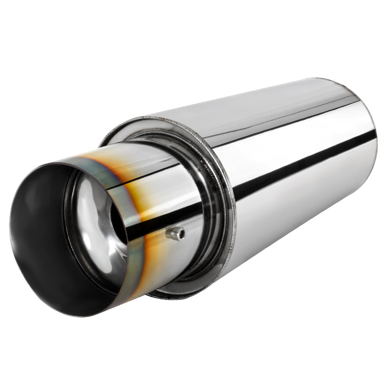 Image of Universal Stainless Steel Muffler N1 Titanium Tip [SIX]