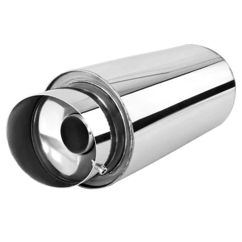 Image of Universal Stainless Steel Muffler D1 Polished Tip [SIX]
