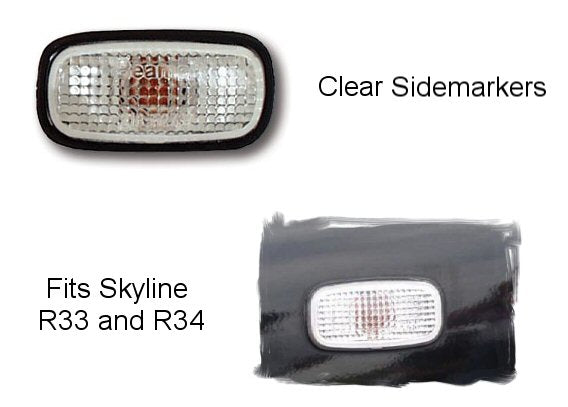 Image of Nissan Skyline R33-R34 + Primera P11 Clear Sidemarkers