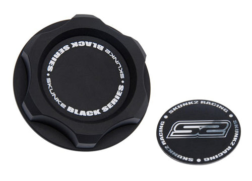 Universal-(Honda)-M33x2.8-Billet-Oil-Cap-Black-Skunk2