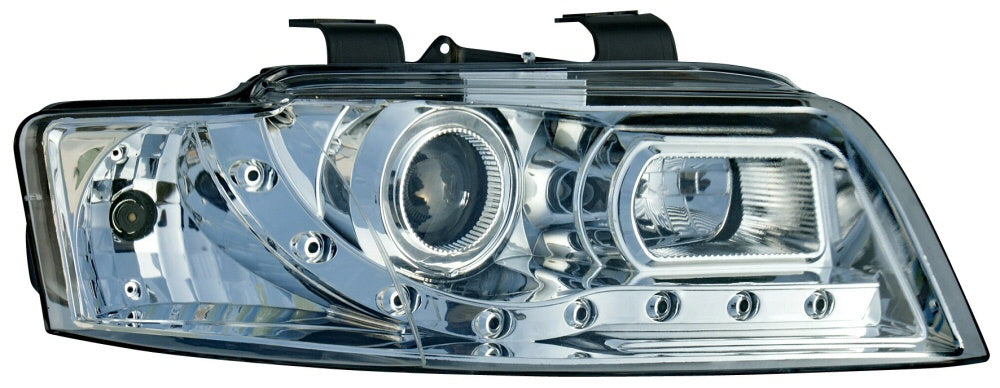 Image of Audi A4 01-04 R8 Style LED-koplampen Chroom V1
