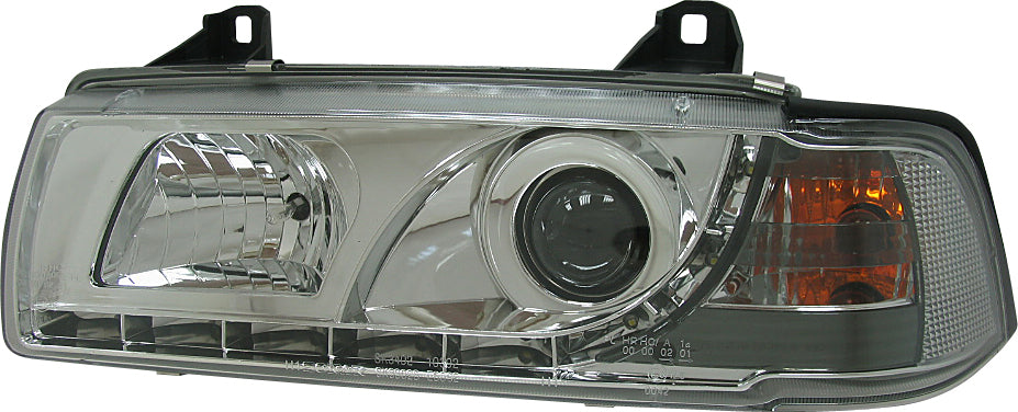 Image of BMW 3 E36 4D R8 Style LED-koplampen Chroom V1