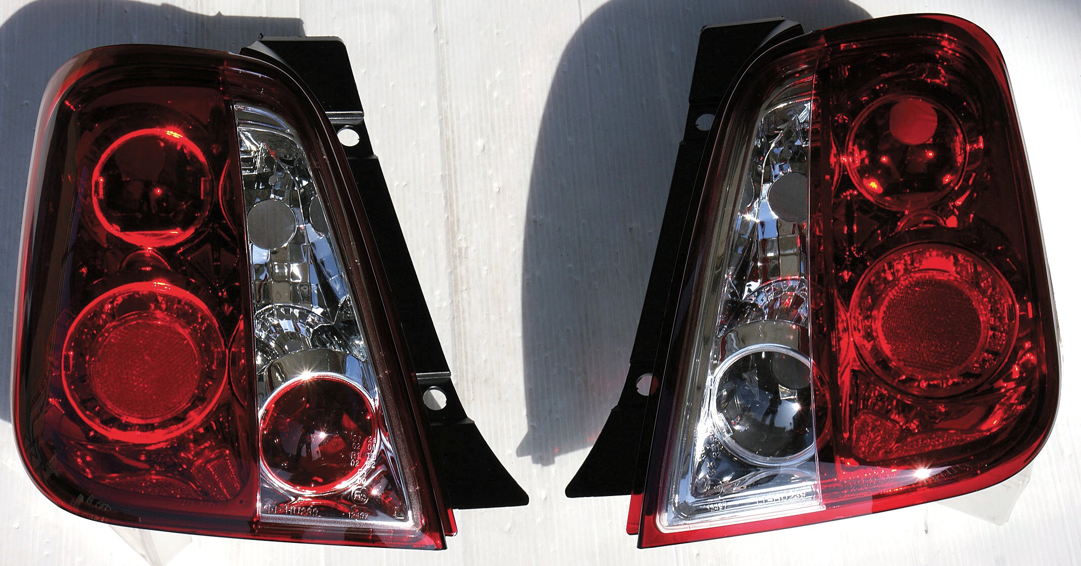 Fiat 500 07+ Achterlichten Rood/Helder V1