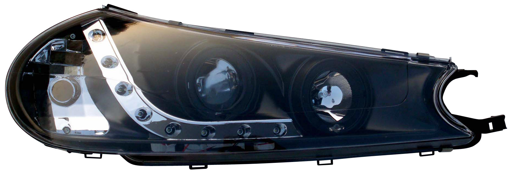 Ford Mondeo 96-00 R8 Style LED-koplampen Zwart V1