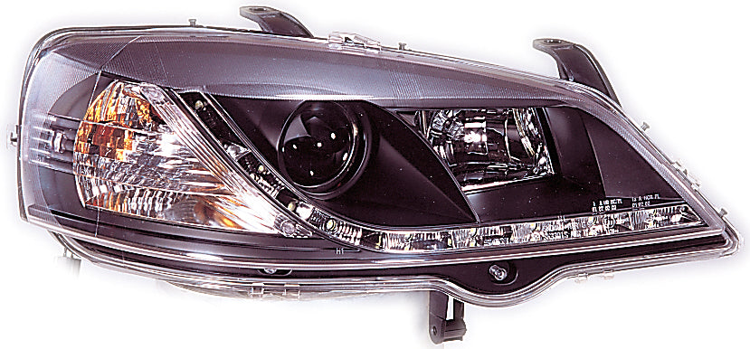 Image of Opel Astra G 98-03 R8 Style LED-koplampen Zwart V2
