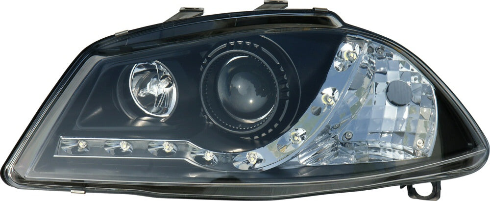 Image of Seat Ibiza/Cordoba 02+ R8 Style LED-koplampen Zwart V1