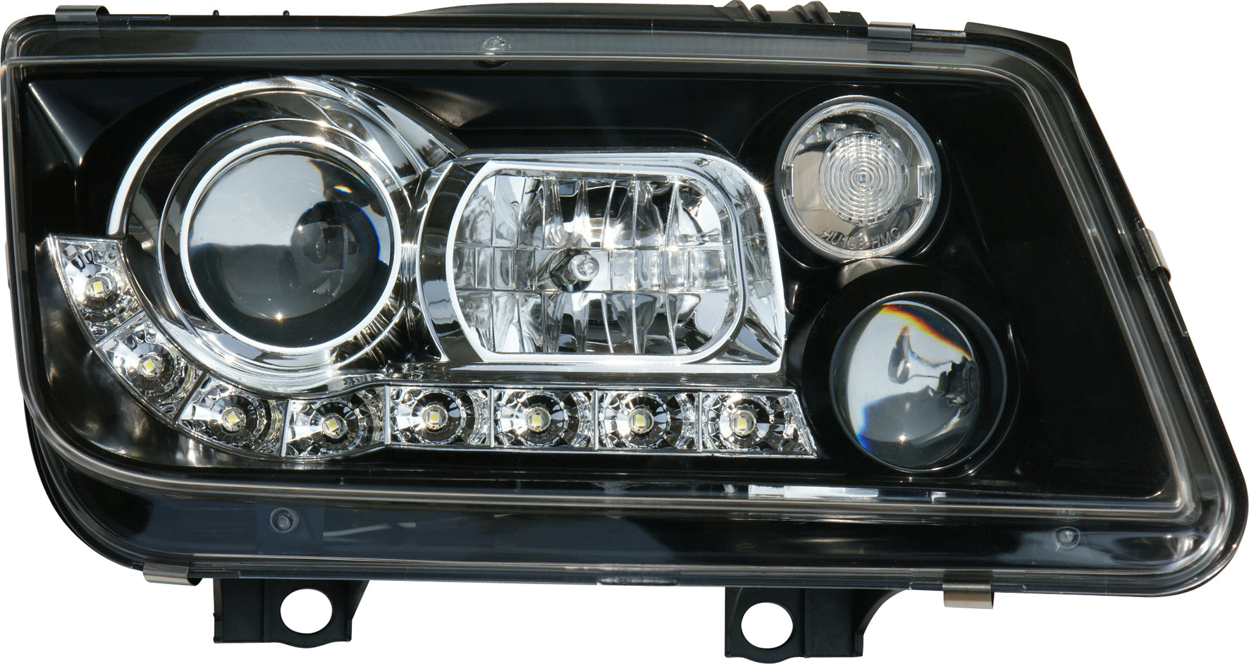 Image of VW Bora 99-05 R8 Style LED-koplampen Zwart V2