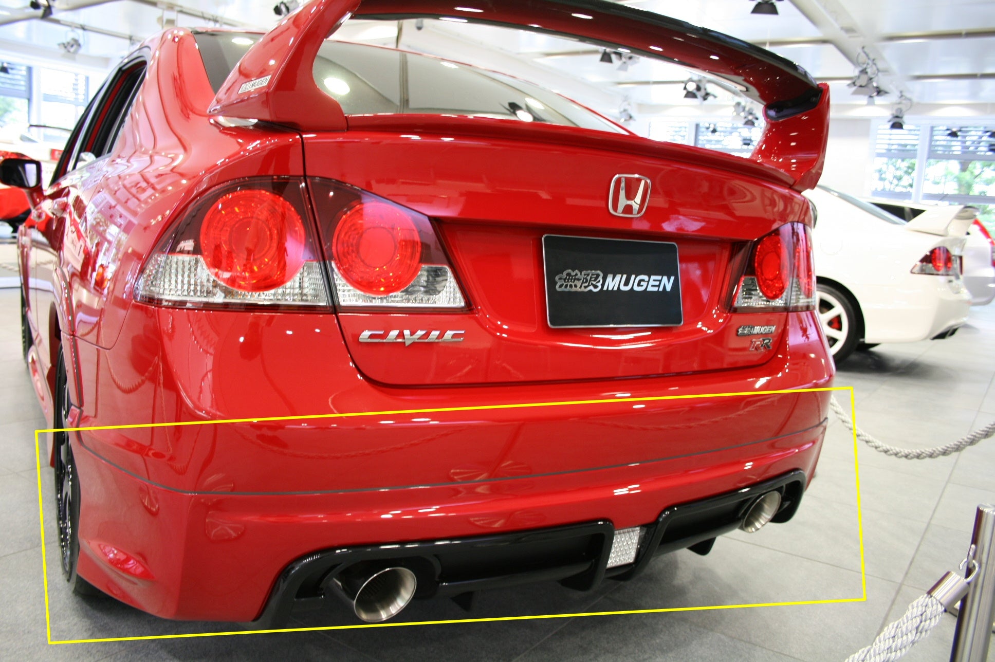 Image of Honda Civic 4D/Hybrid 05+ Mugen RR ABS Rear HalfBumper [SIX]
