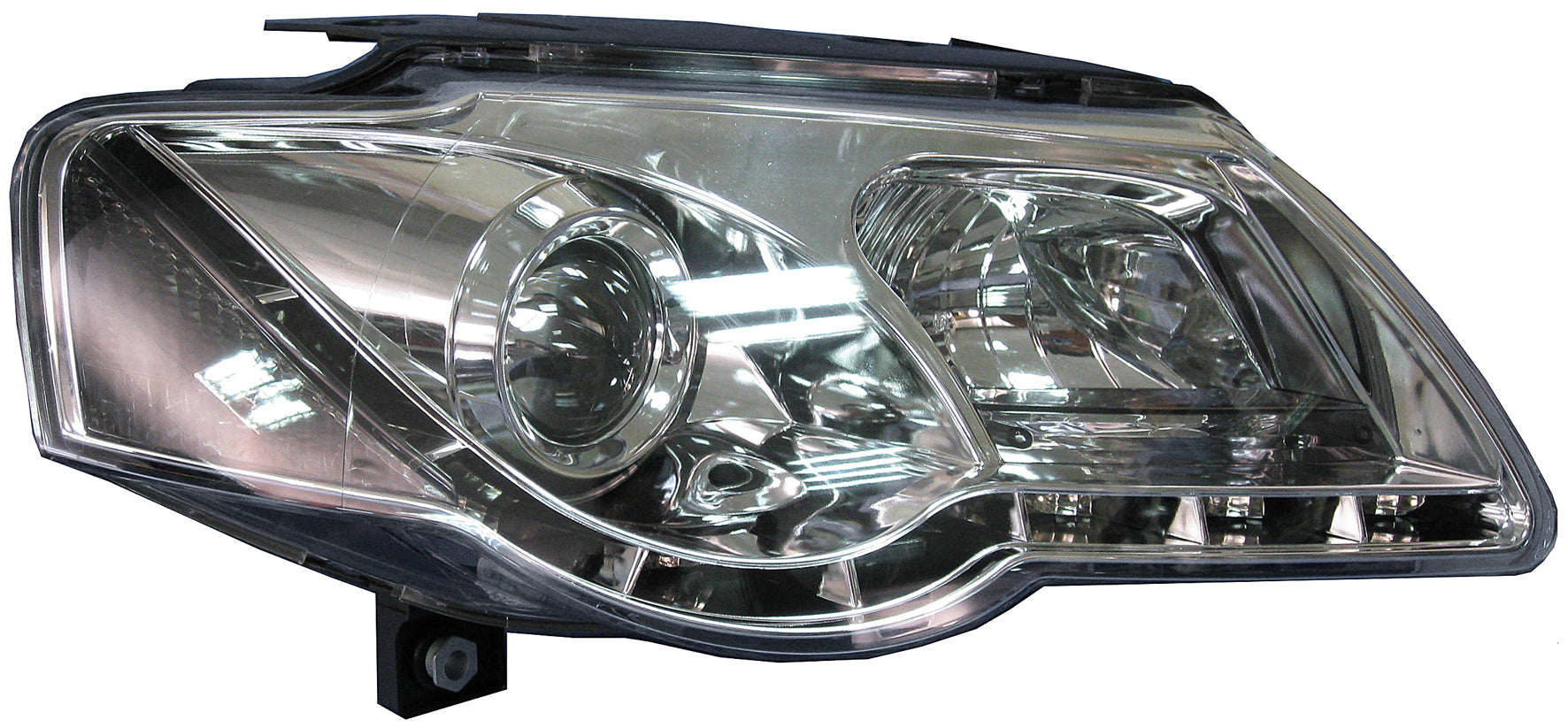 Image of VW Passat 3C 05+ R8 Style LED Headlights Chrome V1