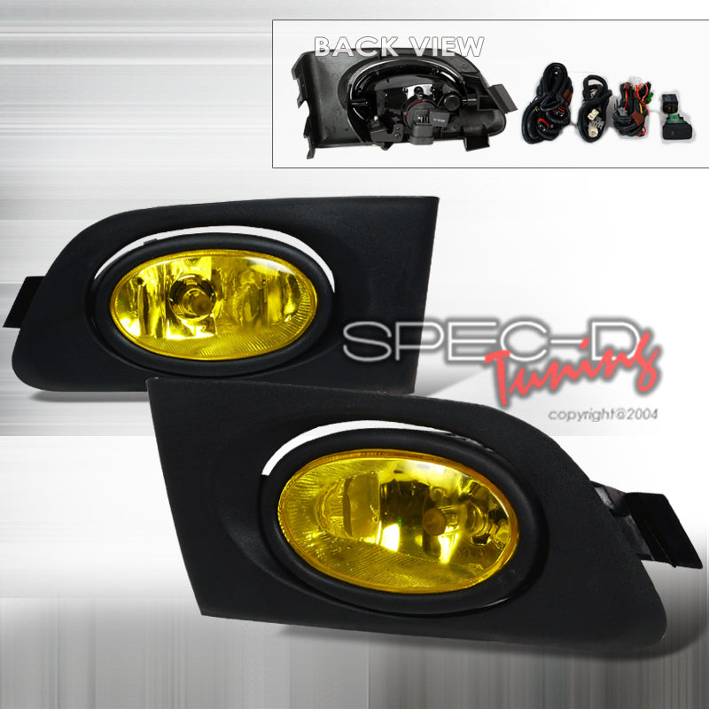 Image of Honda Civic 01-03 2D Coupe Oem Foglights JDM Yellow