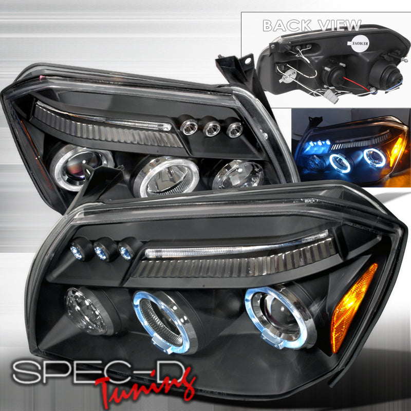 Image of Dodge Magnum 05-07 Projector Headlights Black V2 + LED