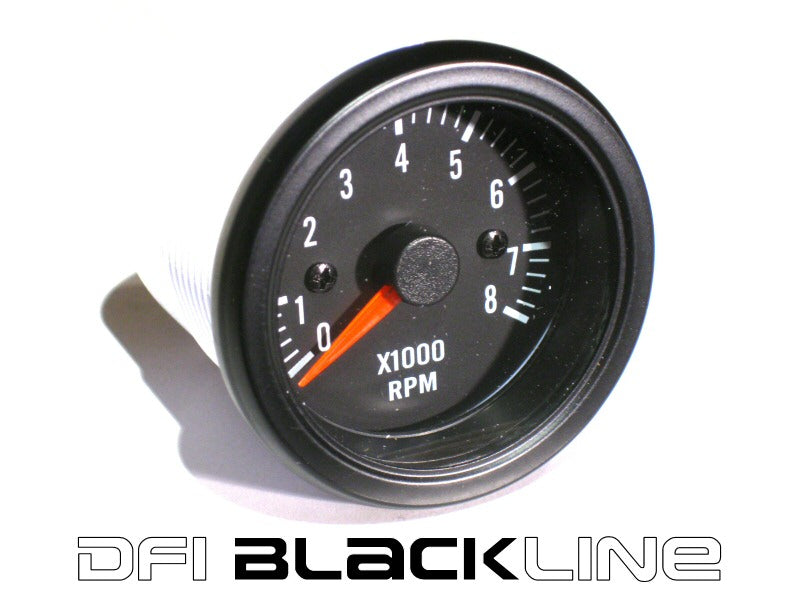 DFI-Blackline-Universal-Meter-Gauge-52mm---RPM-Tacho-(8000)