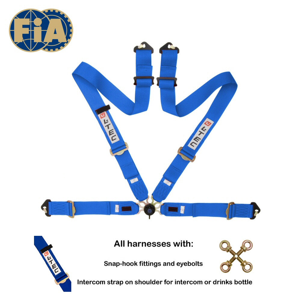 Image of LTEC 4-Point FIA Seatbelt Magnum Full 3 Inch Blue