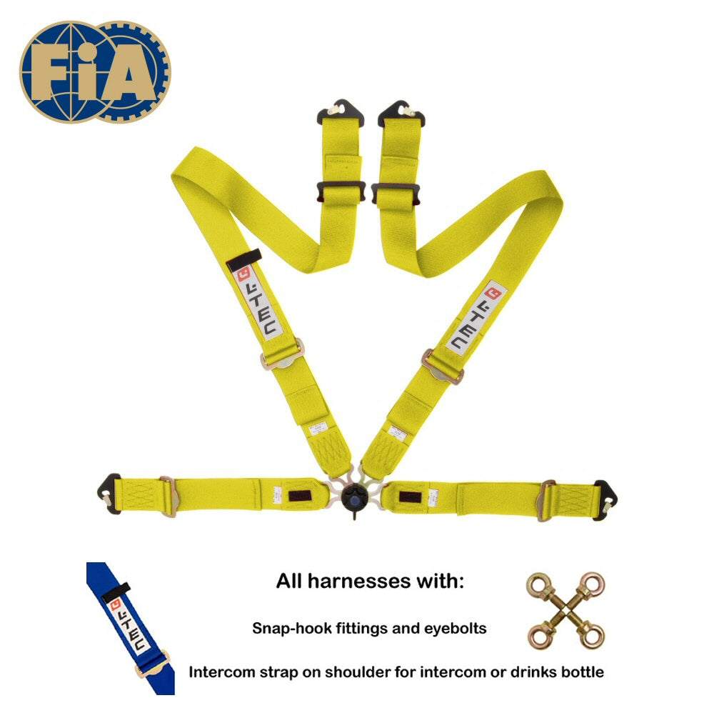 Image of LTEC 4-Point FIA Seatbelt Magnum Full 3 Inch Yellow