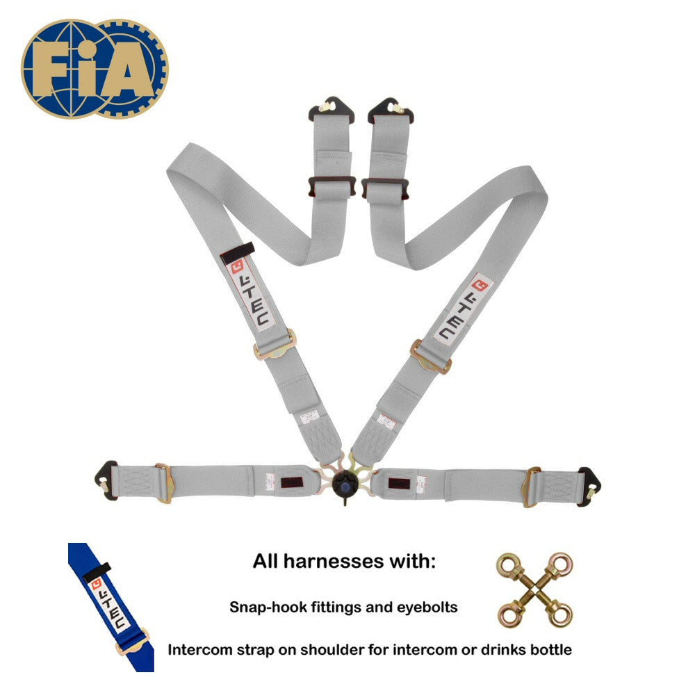 Image of LTEC 4-Point FIA Seatbelt Magnum Full 3 Inch Grey